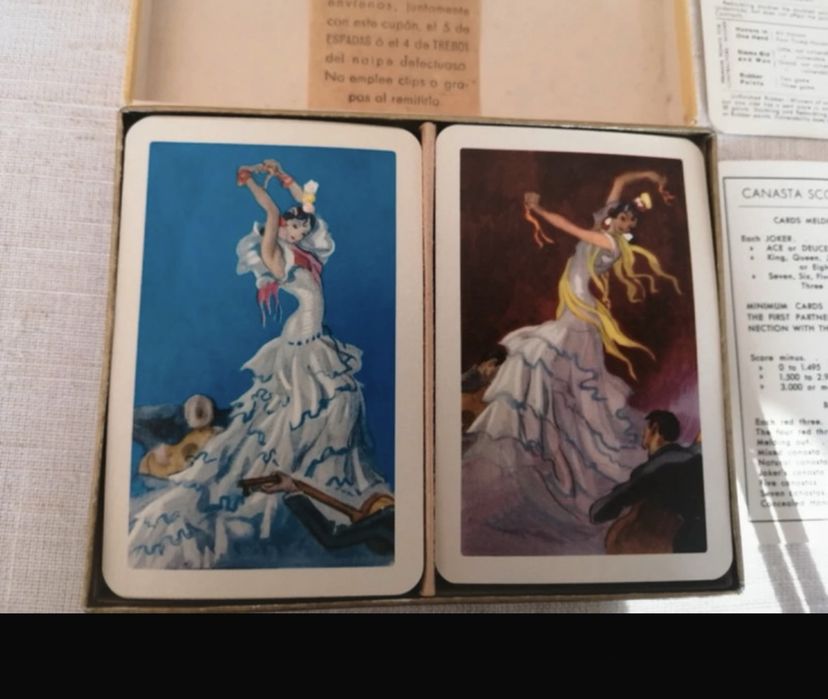 Cartas vintage Heraculo Fournier  2 baralhos