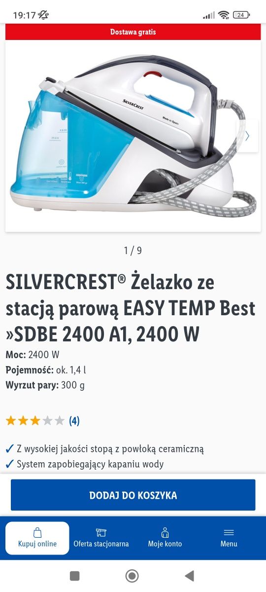 Stacja parowa Silvercrest