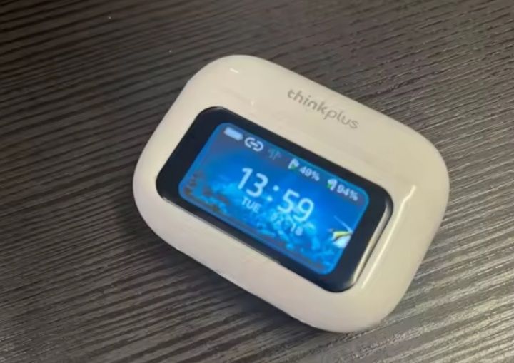 Thinkplus Lenovo A9 słuchawki bluetooth z funkcjonalnym wyświetlaczem