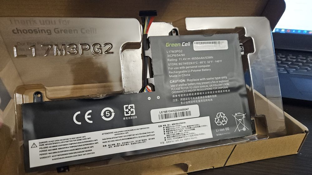 Bateria L17M3PG2 Green Cell do Laptopa Lenovo
