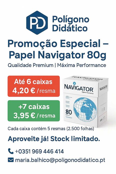 Promoção do mês papel Navigator 80gr