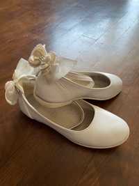 Білі балетки 34 розмір з бантом