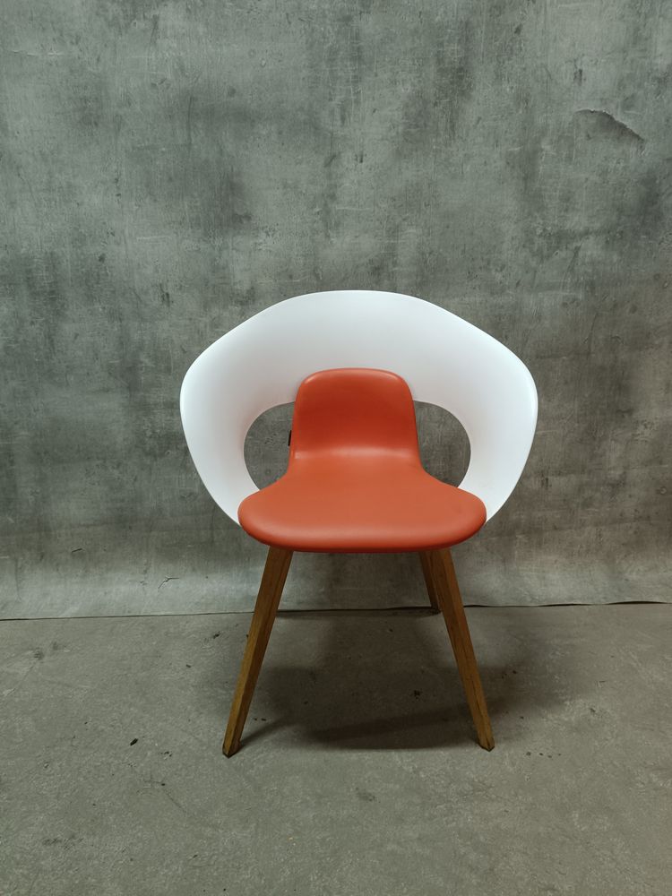Krzesło kuchenne biało zielone / biało pomarańczowe