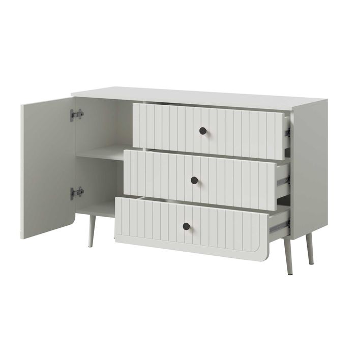 Komoda z szufladami Chloe 120 Biała 2 kolory uchwytów(Darmowa wysyłka)