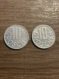 Numizmatyka moneta 10 Groschen Austria 1989r i 1994