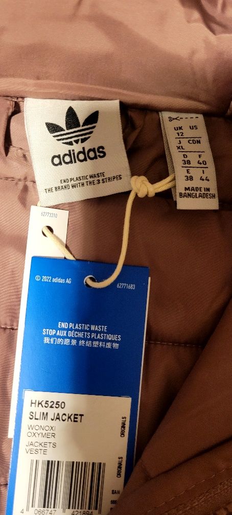 Nowa damska kurtka adidas przejściowa 38