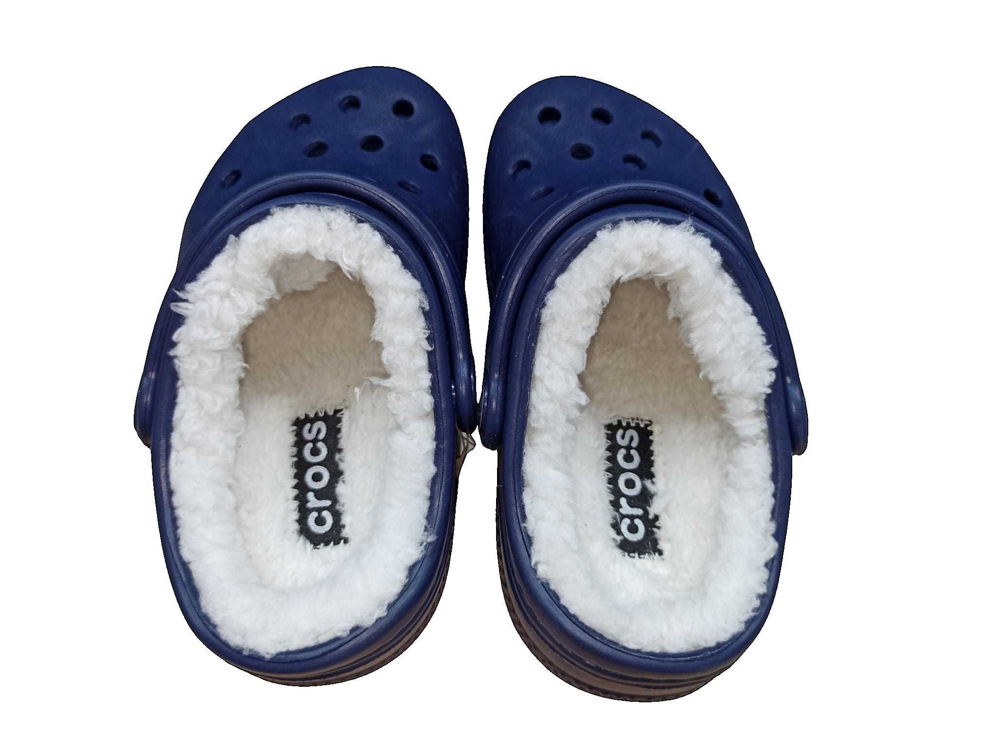 NOWE CROCS klapki kapcie kroksy z podszewką morskie r. 22/24 C6/C7