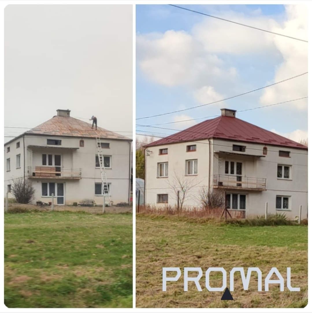 PROMAL Mycie i malowanie dachów, elewacji, kostki, prace wysokościowe