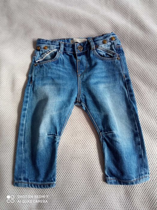 Komplet dziecięcy/ chłopięcy Zara - koszula i dżinsy (rozmiar 74)