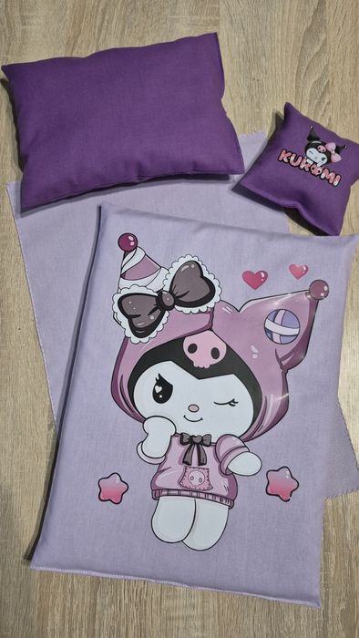 Kuromi pościel dla lalki do wózka łóżeczka kołyski 4 elem