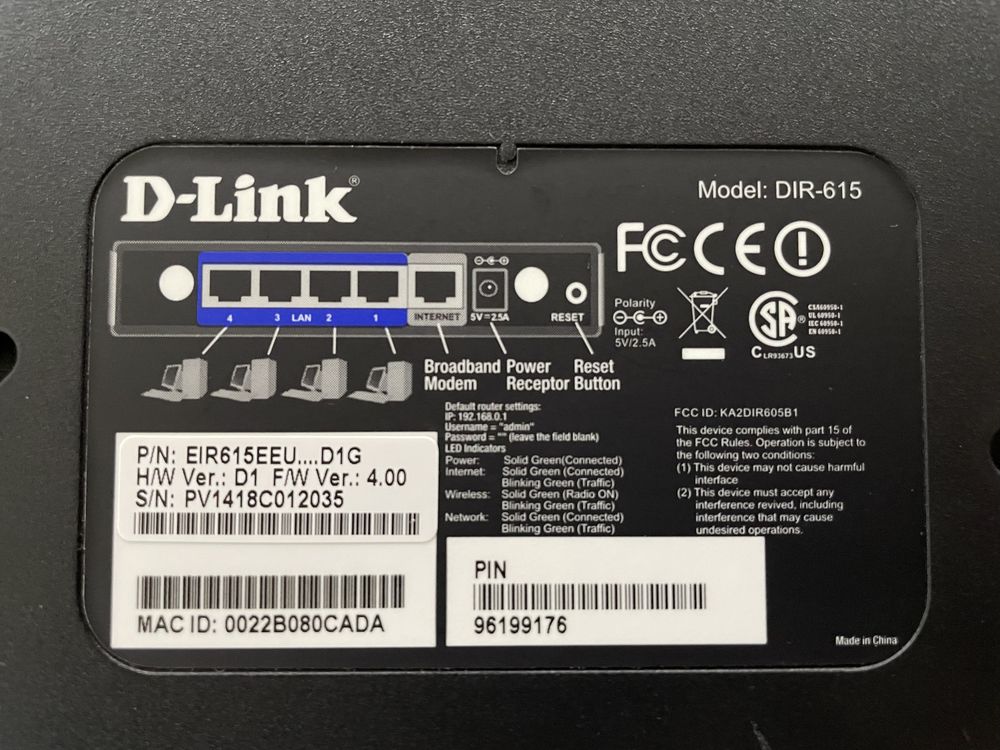 Router WiFi D-Link DIR-615