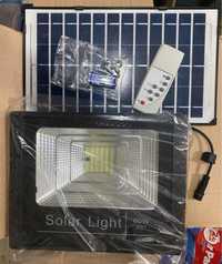 Focos projetor painel solar led 30w/60w/100w/200w/400w com controlo re