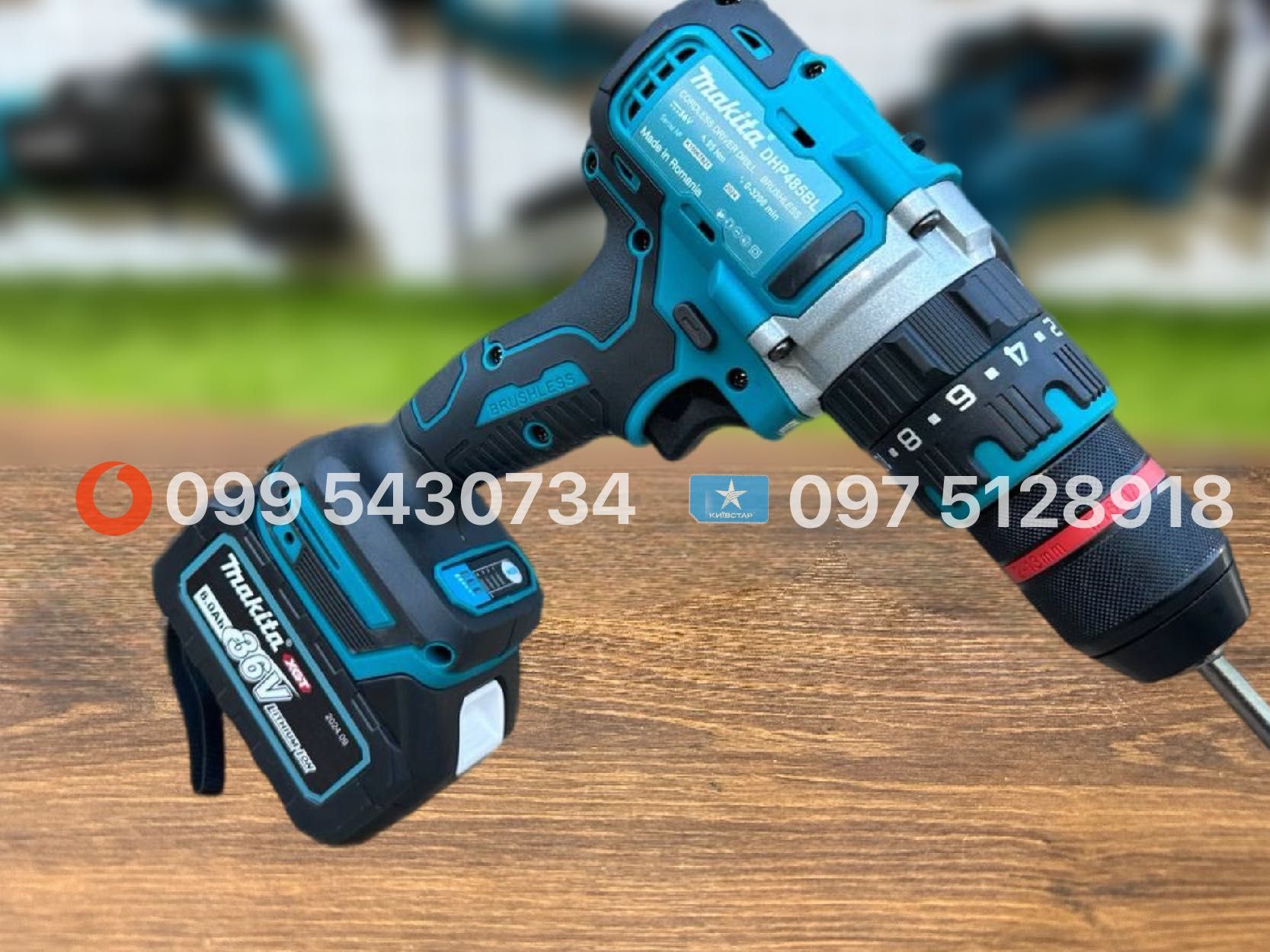 Набір 2/1 Makita Шуруповерт DHP485BL +  Гайковерт DTW650BL 36V 8Ah