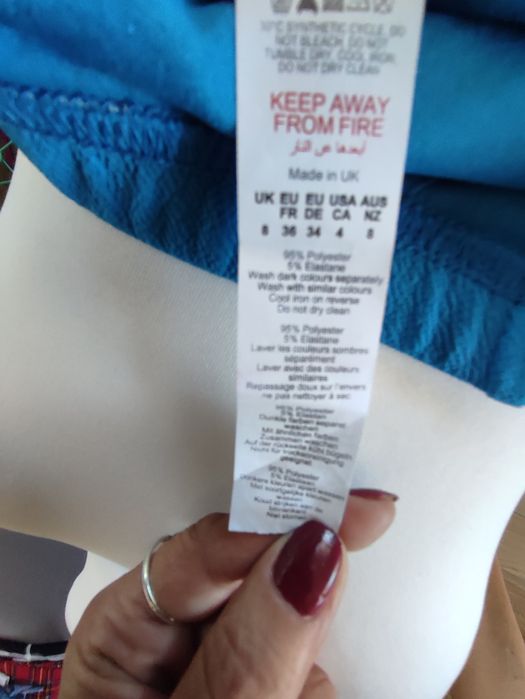 Damskie spodnie dzwony , niebieskie, nowe, firmy Boohoo, roz S