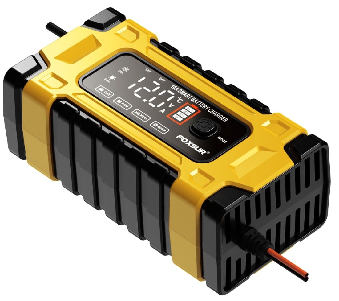 Импульсное зарядное устройство Foxsur 10А (12-24 Вольта) автомат ЗУ