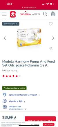 Medela Laktator Ręczny Harmony Pump and Feed Set