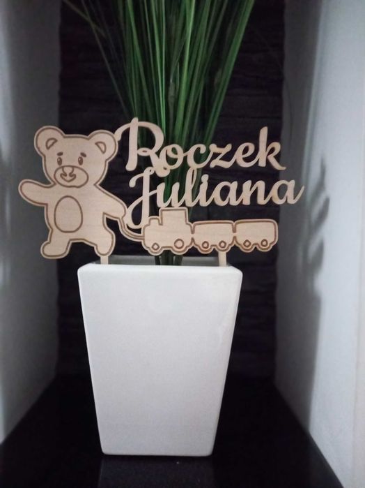 Drewniane Toppery na tort