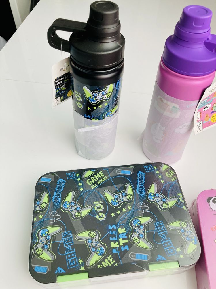 Zestaw lunchbox chłopiec i dziewczynka