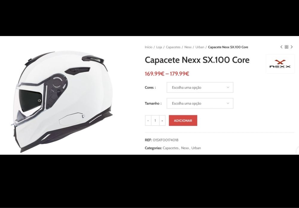 Capacete Nexx Sx.100 Core M