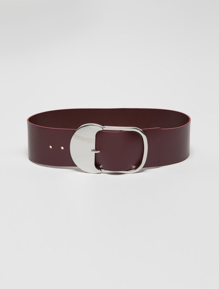 Max Mara шкіряний ремінь 75 80 бордовий широкий шкіра Max&Co італія