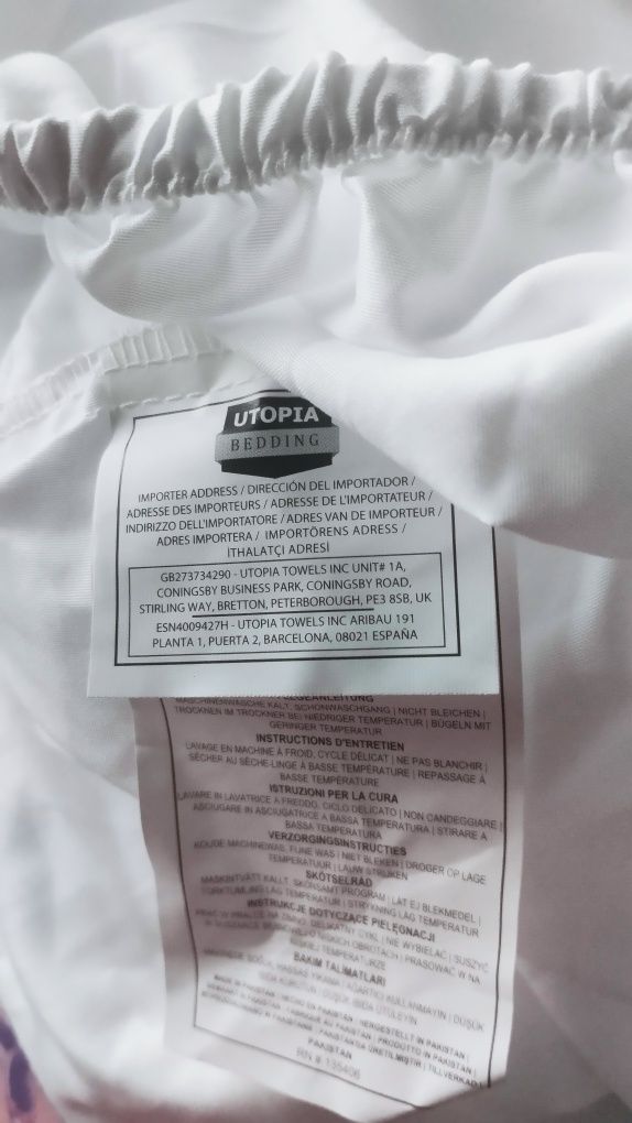Prześcieradło z gumką  115x190 na wersalkę kanapę sofę Utopia Bedding