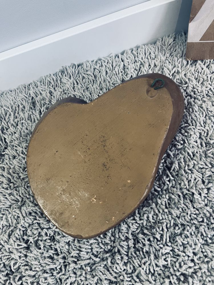 Brazowa figurka figura antyczna ikona matka boska z jezusem chrystusem