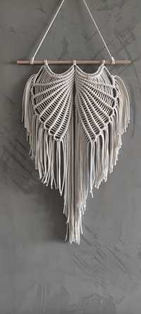 Makrama dekoracja ścienna skrzydła anioła Glamour Boho