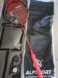 Raquete profissional badmington ALPSPORT 100% Carbono,