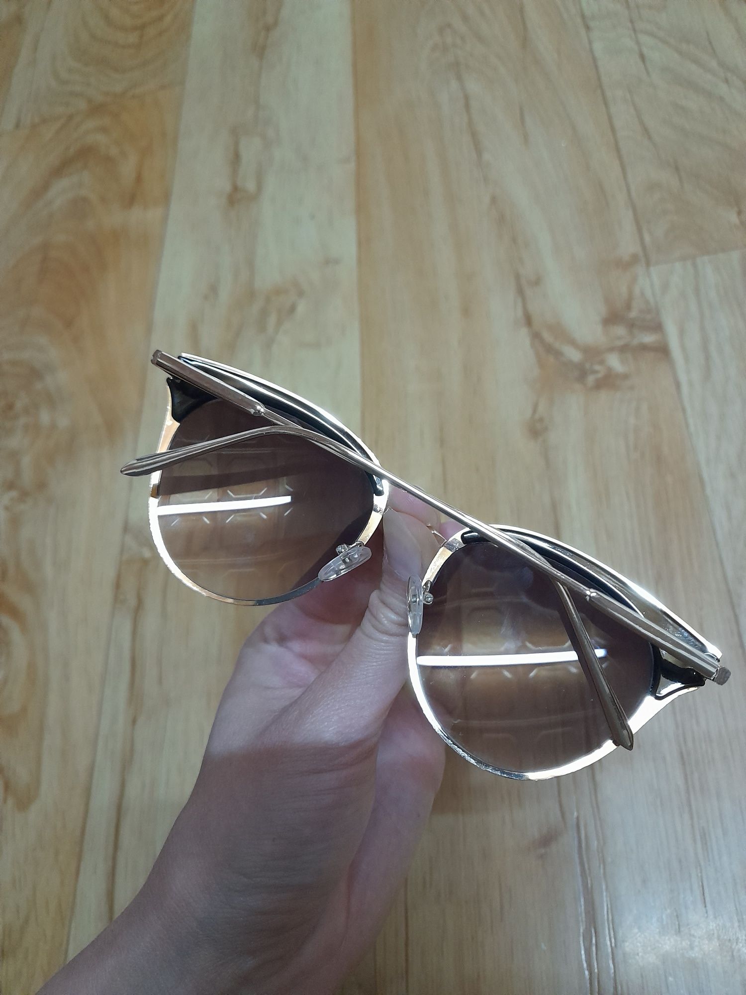 Nowe okulary przeciwsłoneczne mohito damskie złote ombre