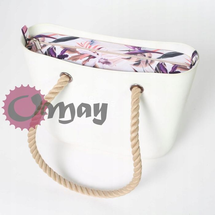 organizer OBAG MINI strelicje różowe zamek beż hummus wkład OMAY