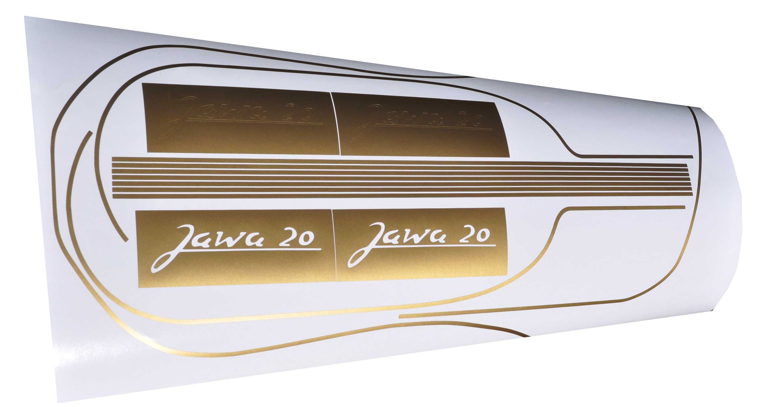 Szparunki, naklejki, logo, JAWA 20 50 Kaczka, Mustang, 555