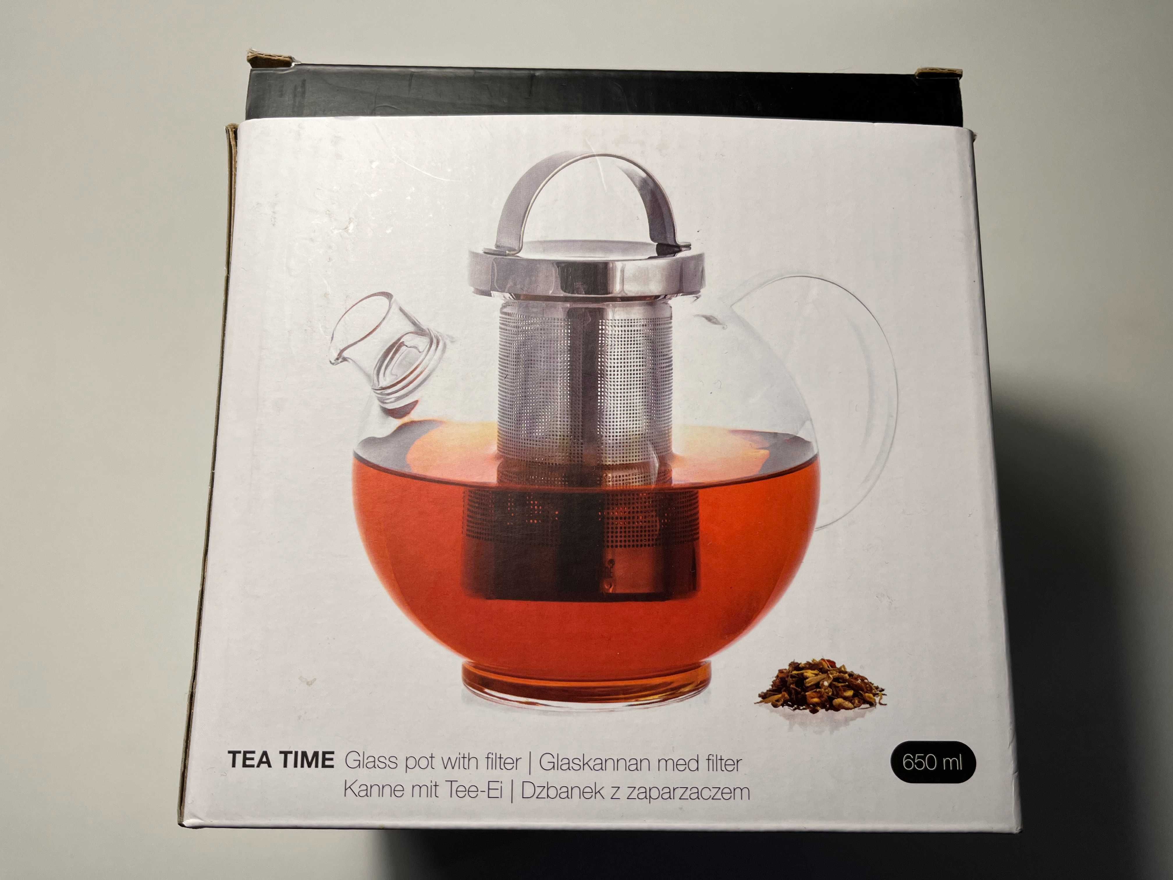 Duka Tea Time dzbanek z zaparzaczem na herbatę nowy, nieużywany 650ml