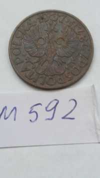 o Xw M592, 5 gr groszy 1937 stara moneta Polska medal wyprzedaż