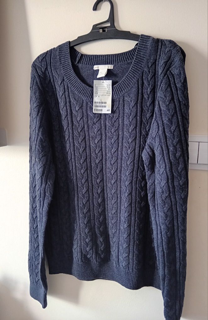 H&M Sweter z warkoczami/ rozm. 38/M nowy