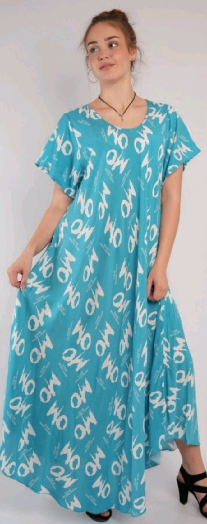 Летнее  стильное штапельное лёгкое платье большого размера 52-64