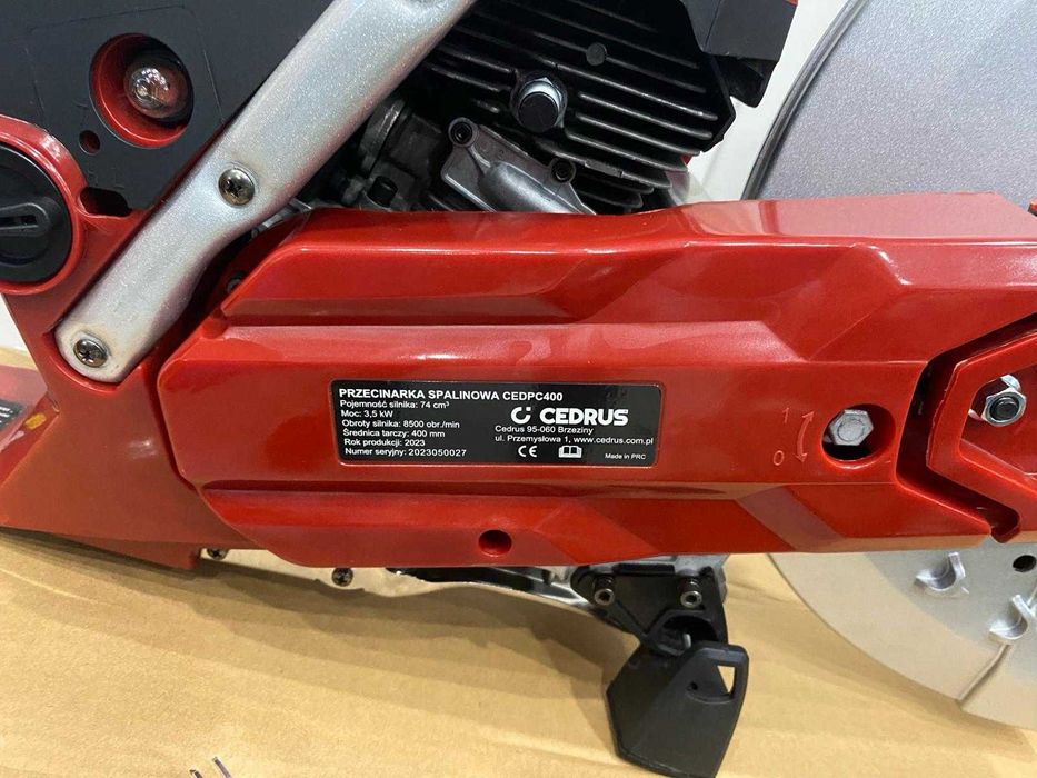 Przecinarka spalinowa Cedrus PC400 do betonu 4,8kM + TARCZA GRATIS