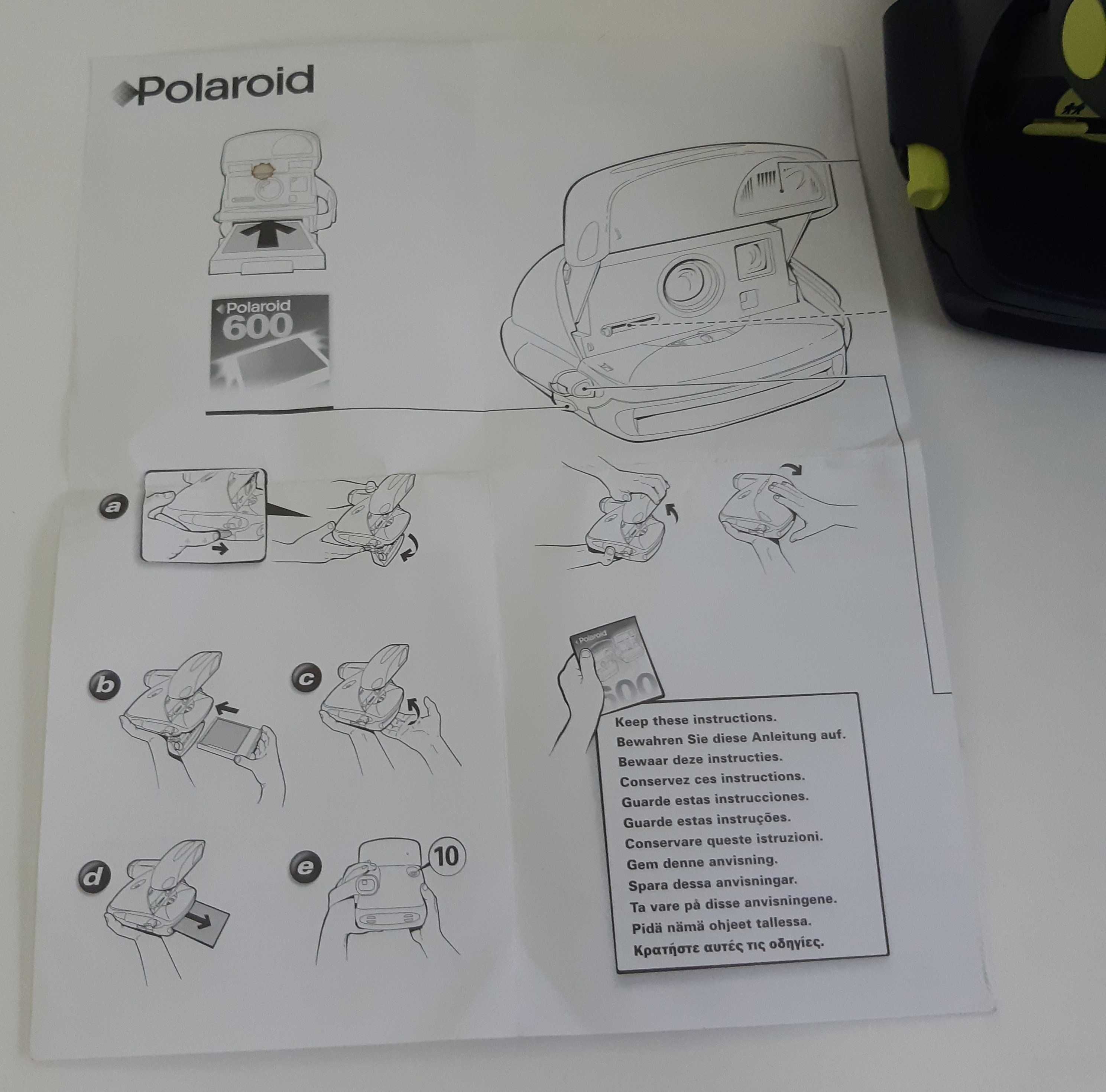 Máquina Fotográfica Instantânea Polaroid 600 Azul Funcional