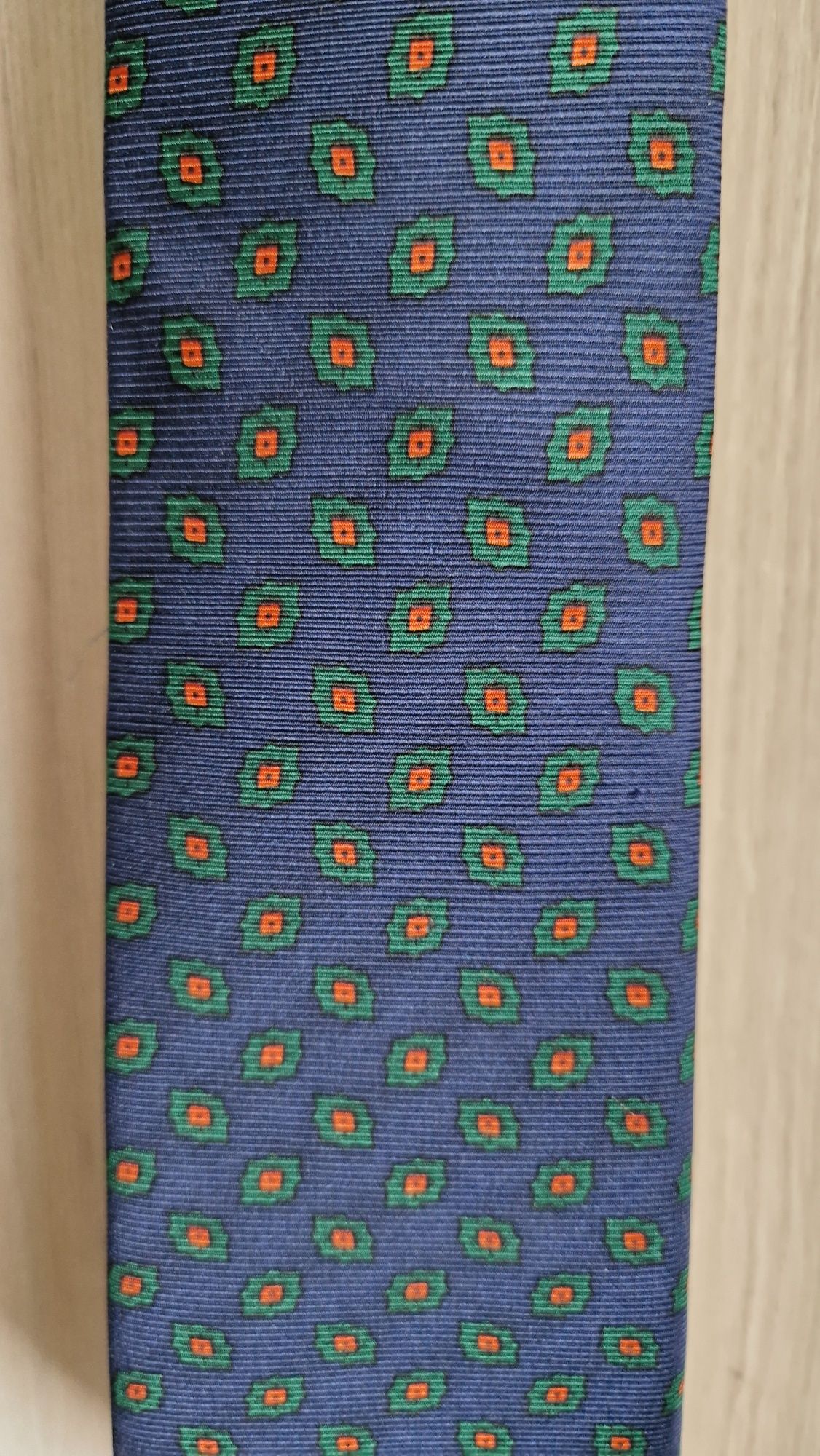 Krawat Lambert granatowy wzór