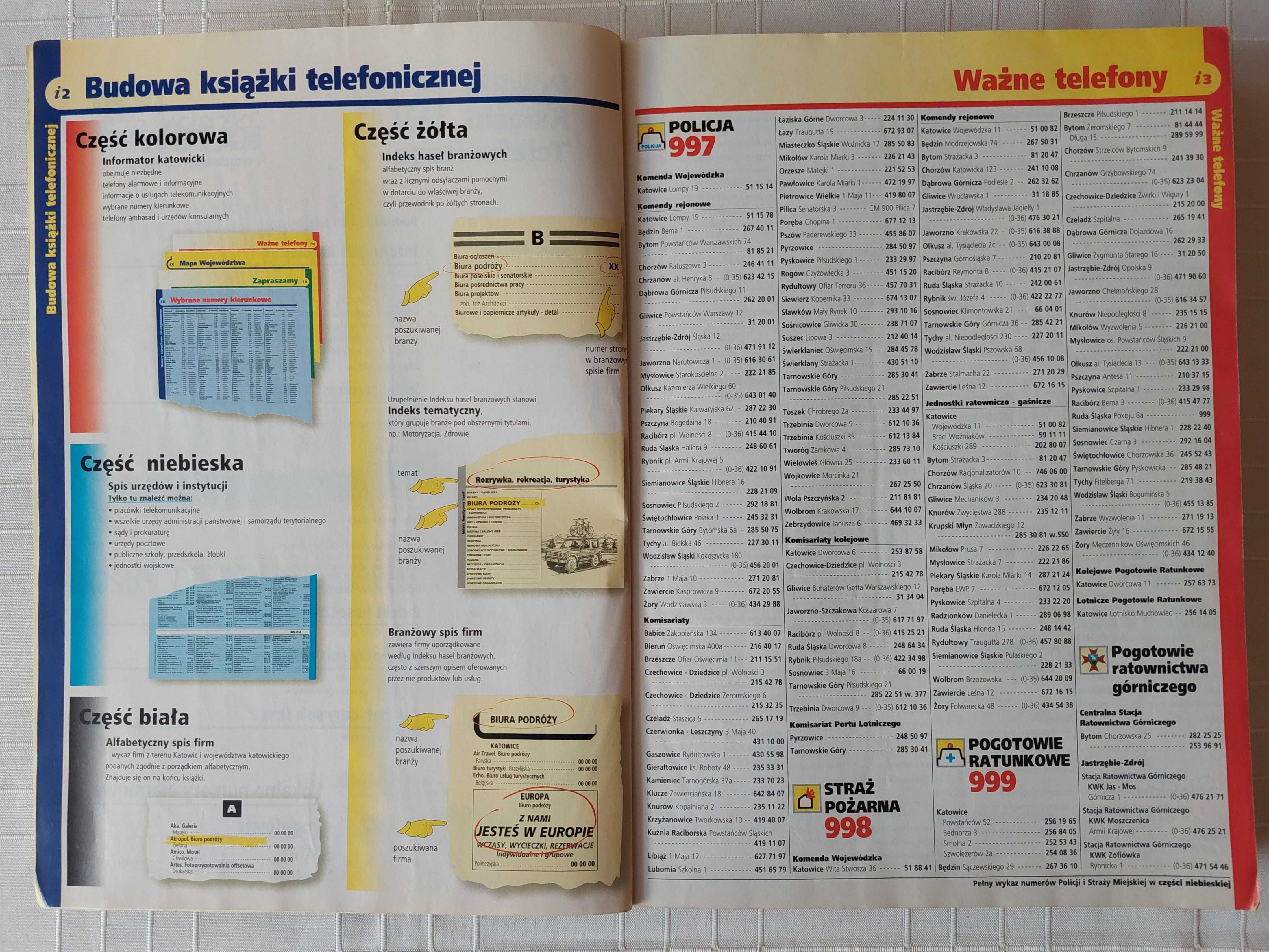 Polskie Książki telefoniczne (Katowice i województwo katowickie 1998)