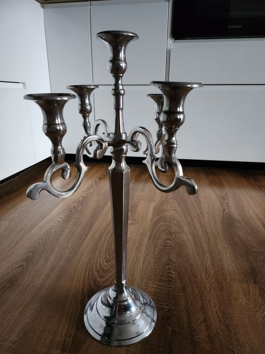 Kandelabr KATO 5 ramienny srebrny