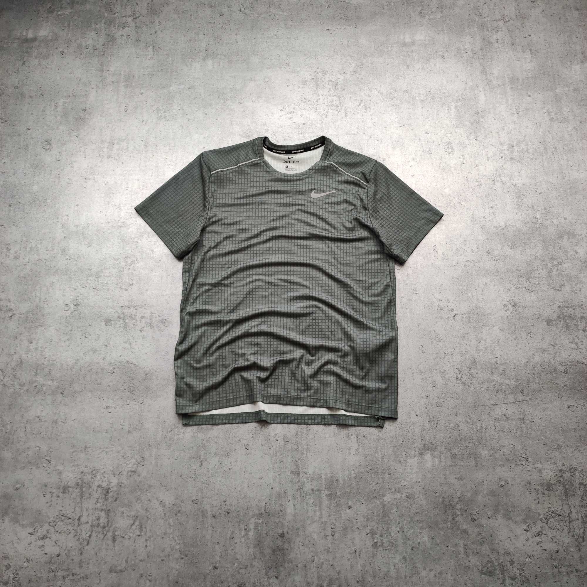 MĘSKA Koszulka Sportowa PREMIUM Szara Dri-Fit Nike Siłownia GYM Active