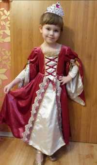Halloween Śliczna suknia balowa królowa księżniczka 104-110