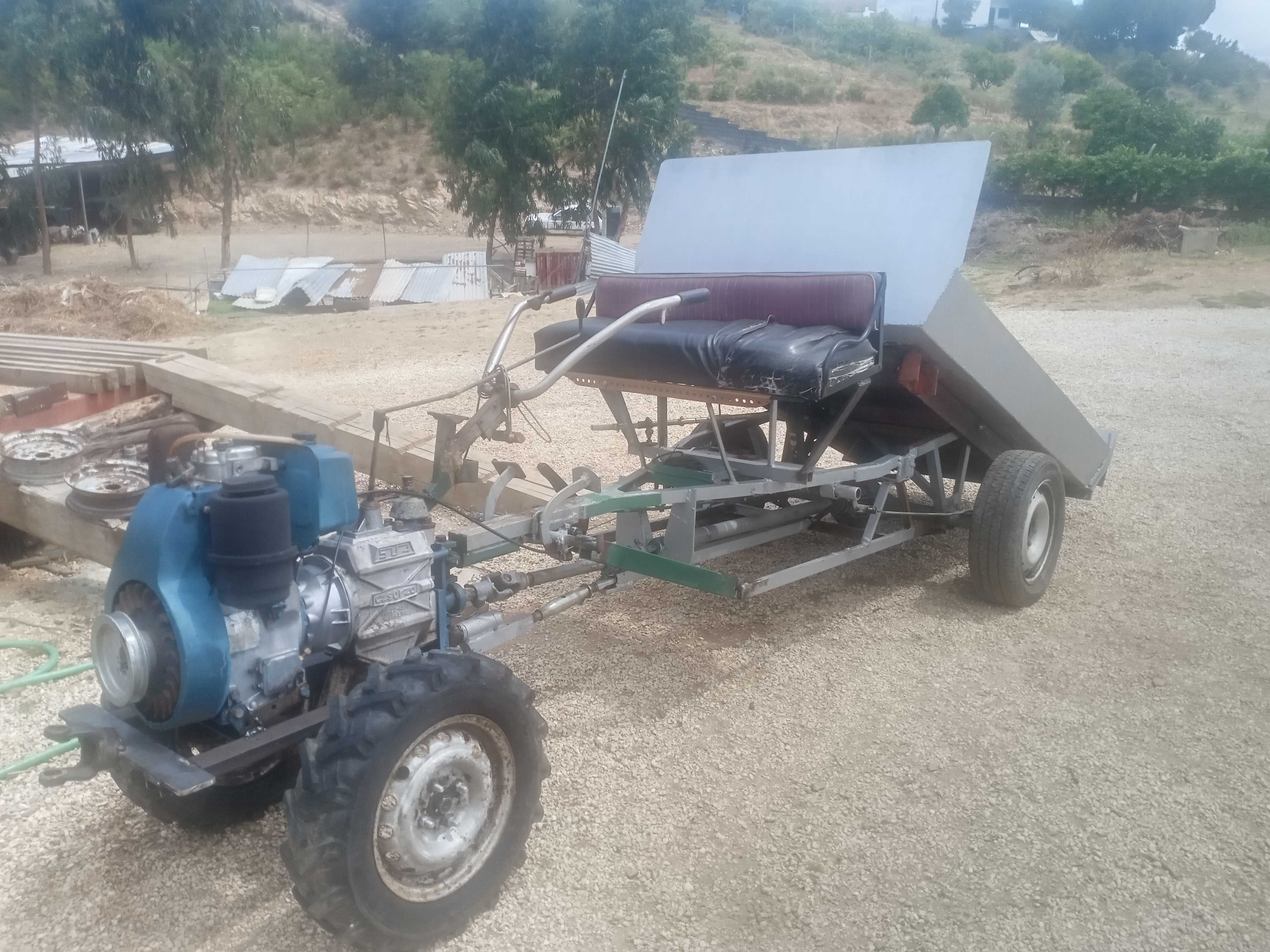 Motoenxada com reboque Casorzo SU4 14 cv modificado