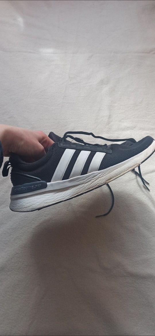 Czarne buty obuwie sportowe sneakersy męskie Adidas Cloudfoam