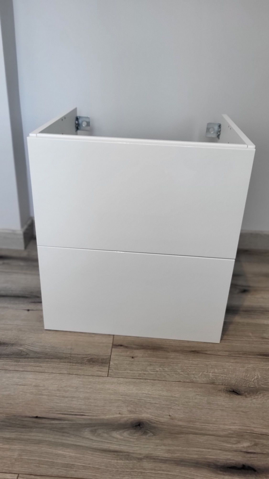 Szafka pod umywalkę wisząca 50 cm biała