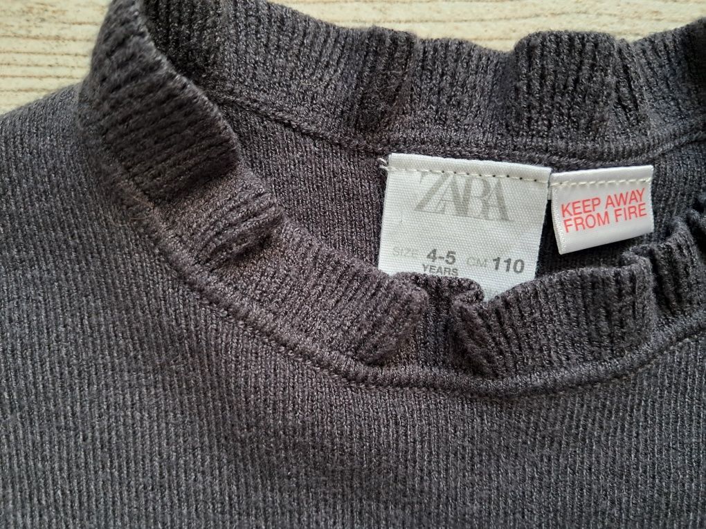 Zara zara kids 110 miękki sweter półgolf 50% wiskozy