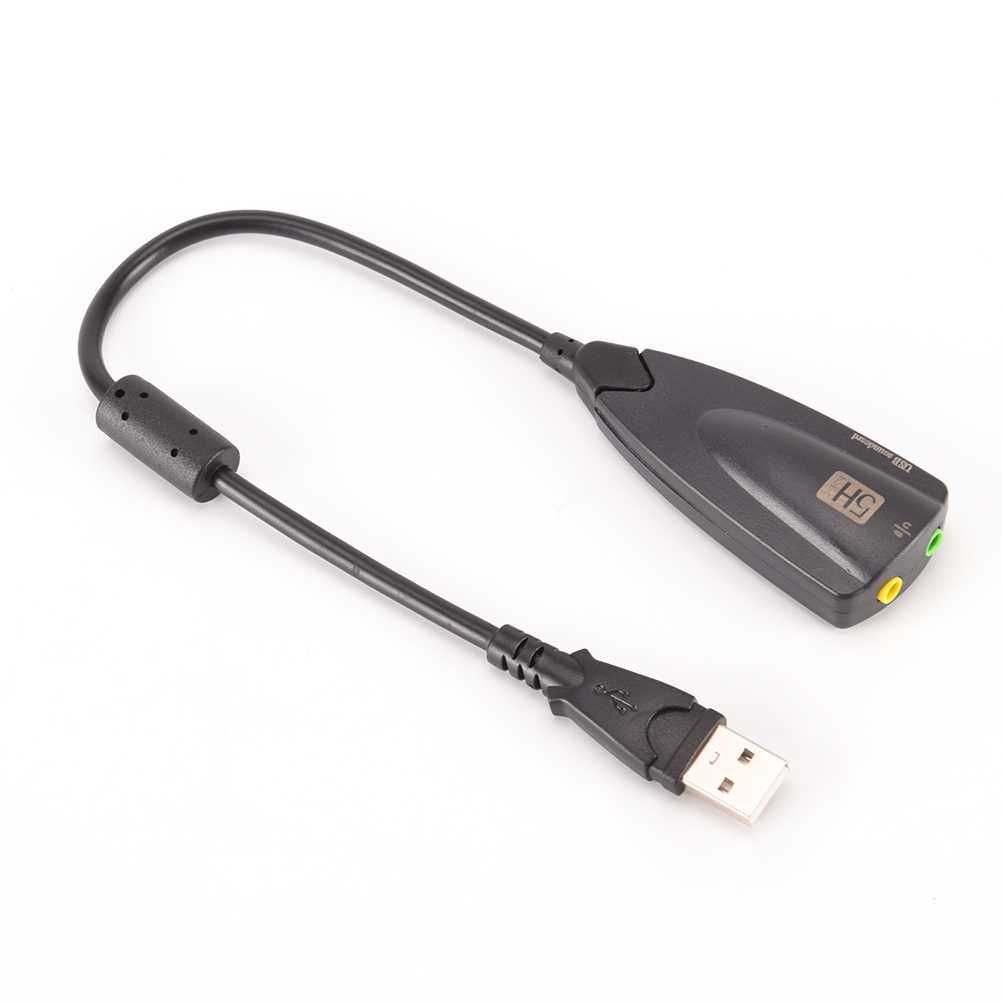 Зовнішня звукова картка універсальна 5H Pro USB 7.1 Sound Card adapter