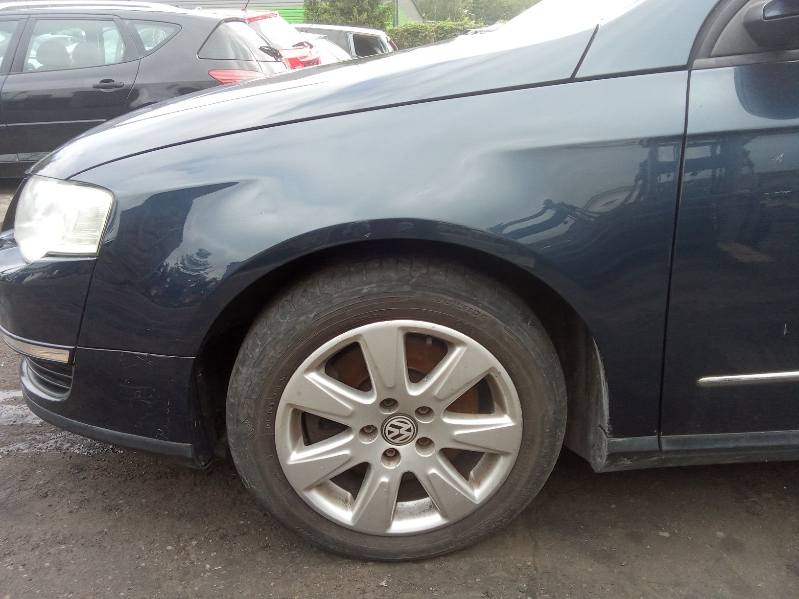 Przód Kompletny Passat B6 LC5F Zderzak Maska Lampy Błotniki Chłodnice