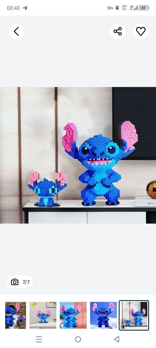 Конструктор MAGIC BLOCKS  Стіч Stich великий+ маленький 5600 деталей