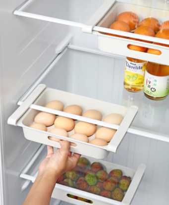 Подвесная полка-контейнер в холодильник для яиц на 12шт